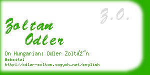 zoltan odler business card